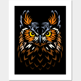 Tribal Owl Posters and Art